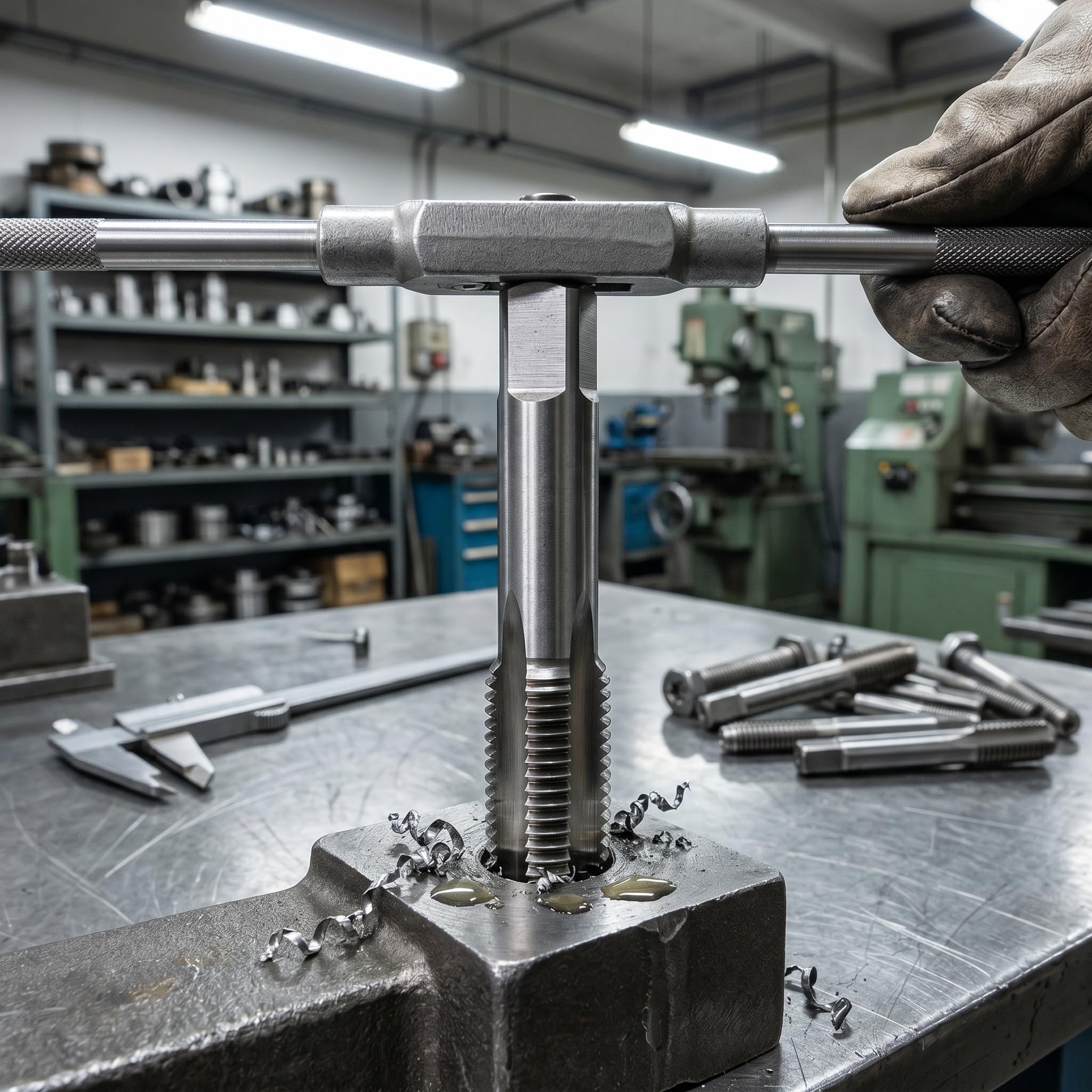 Acciaio ad Alta Velocità Maschio per Filettatura 1/4 Pollice 18 Denti 6 cm per Acciaio Inossidabile