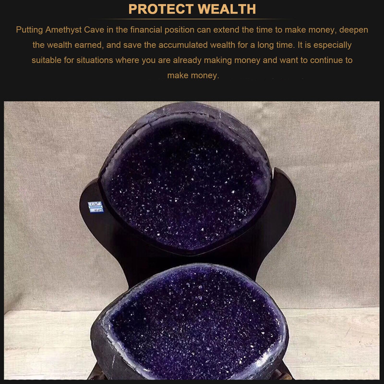 Clúster de Amatista Natural Geode Druze Crystal Espécimen de minerales de Roca áspera Reiki Meditación Wichcraft Decoración de la habitación Espiritual,5~5.5kg