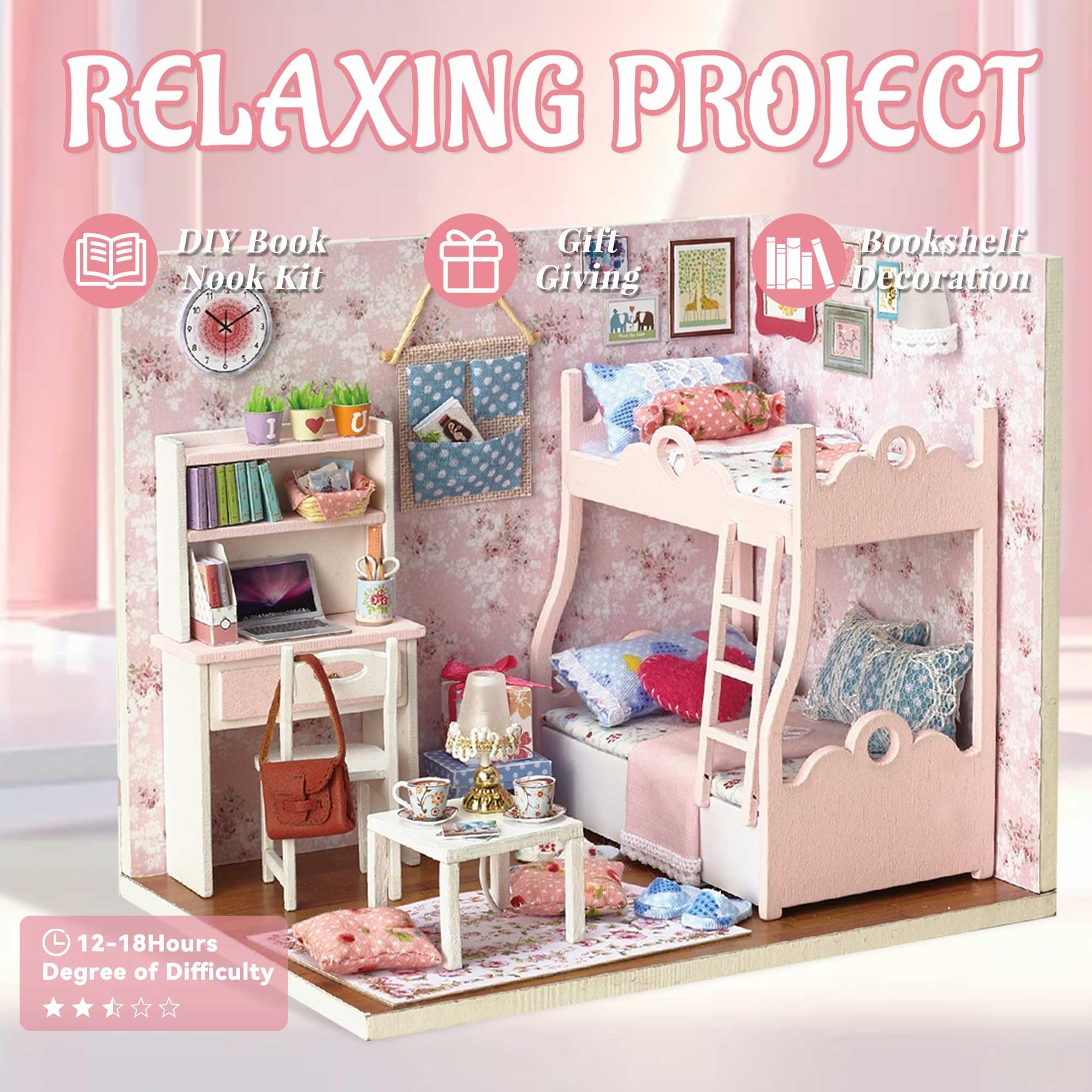 Amazon.co.jp: Flever ドールハウス ミニチュア DIYハウスキット