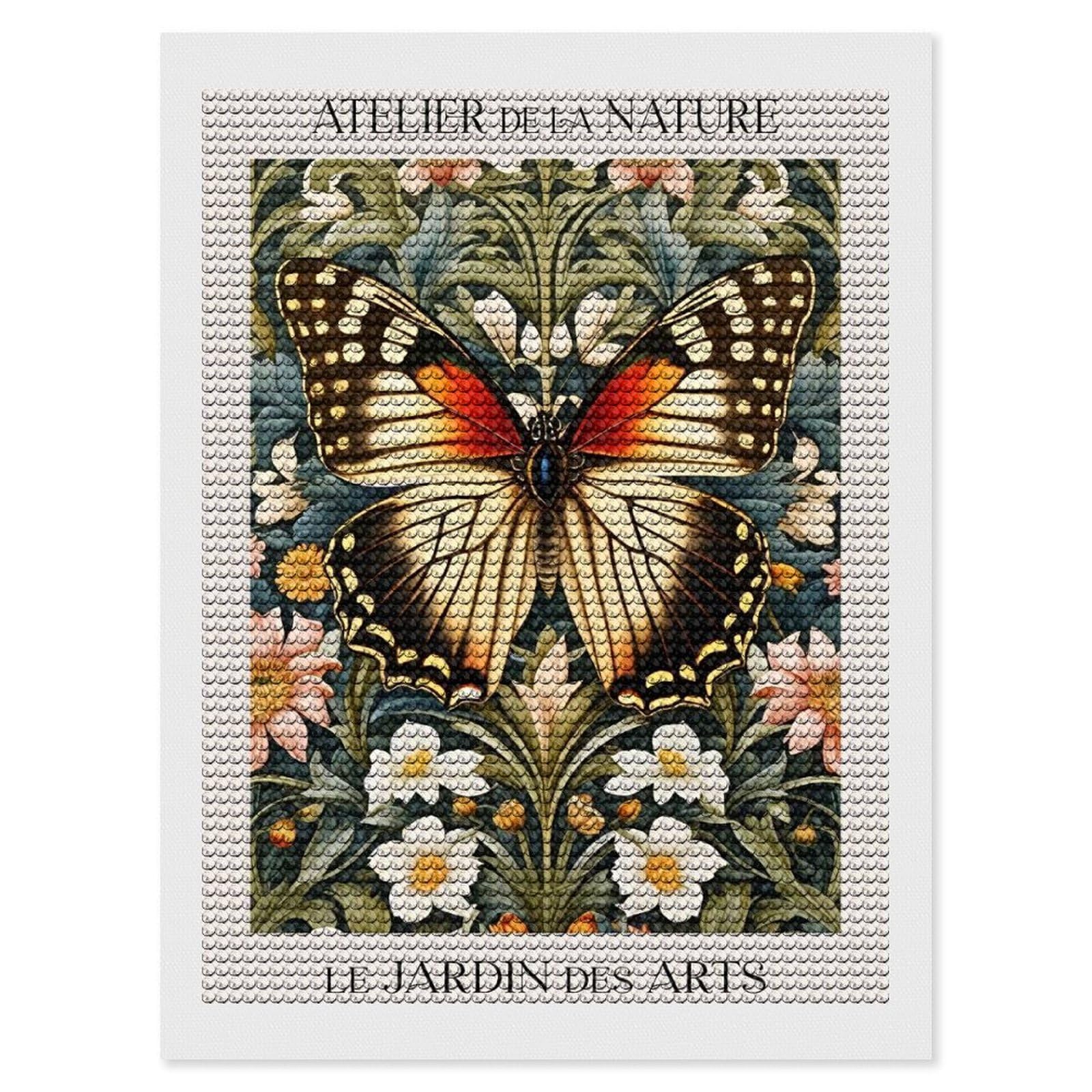 Junmoney Madame Butterfly Diamond Painting Kit 12"x16", for Women, Simple to Start, Bedroom Decor, Christmas Gift, Good for Quiet Evenings