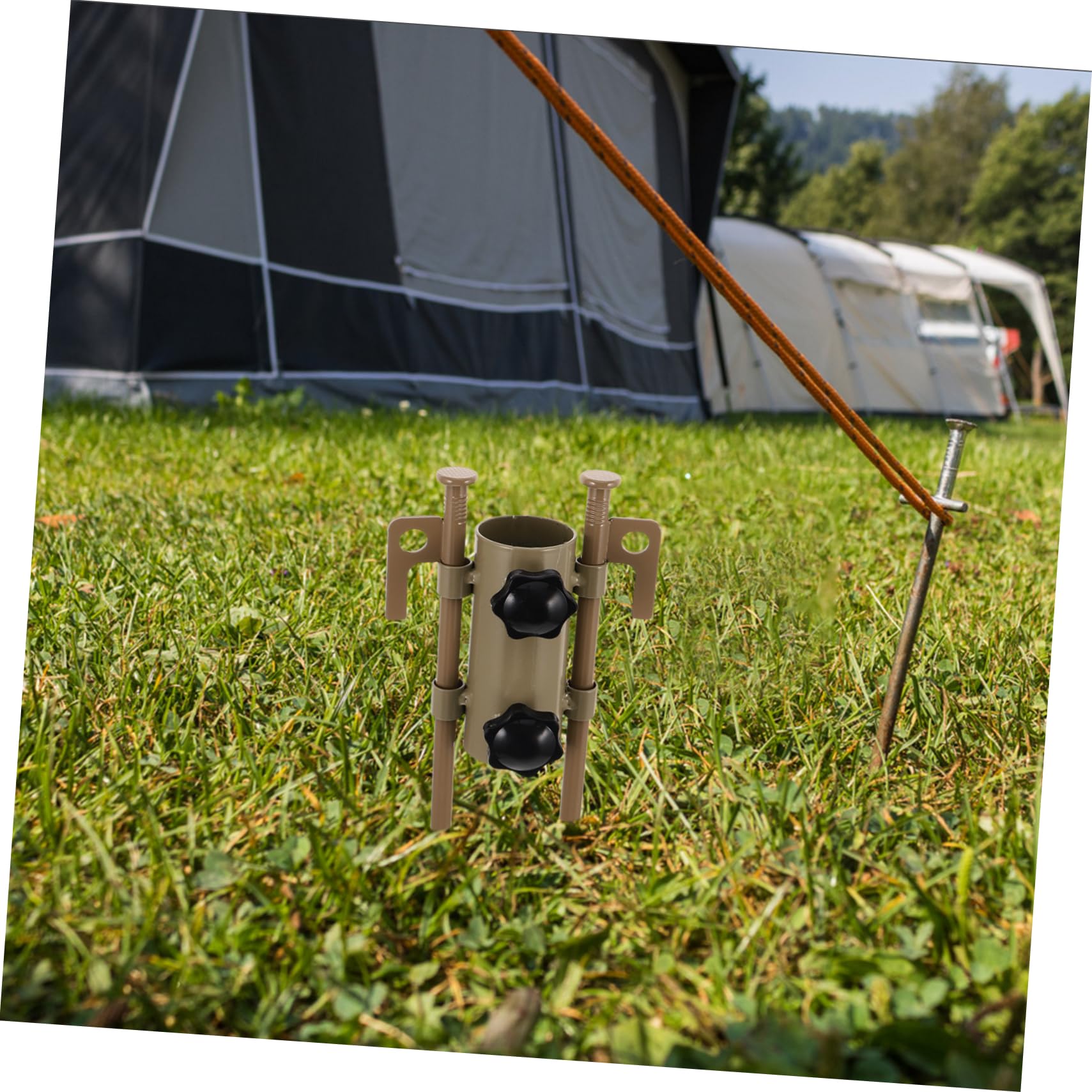 6 Stück Verstellbarer Stahl Zeltheringe mit Festem Griff für Campingzubehör im Outdoor Einsatz Geeignet für Zeltstangen und Sonnensegelbefestigung