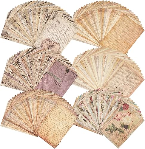 180 hojas de papel para álbumes de recortes, suministros de manualidades para diarios de viñetas, planificadores estéticos de habitación, decoración