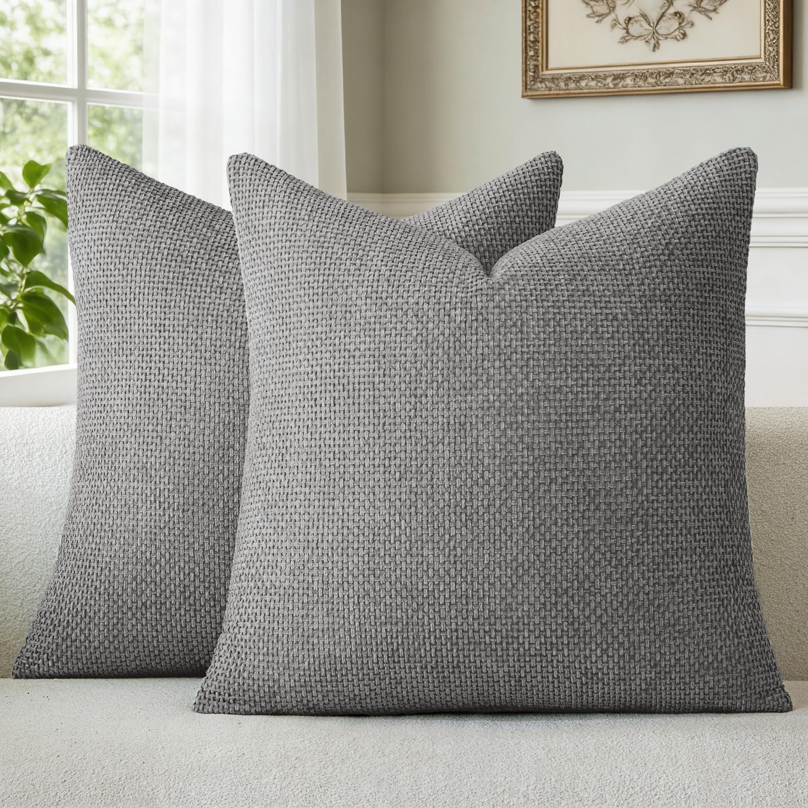 a moment Chenille Throw Pillow Covers (Pack of 2)