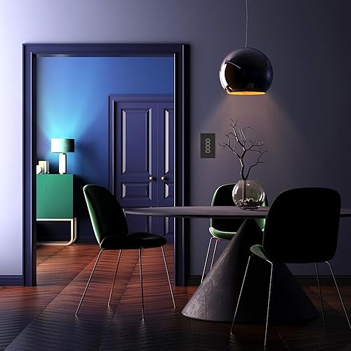 Miniatura 6 de LIFX Interruptor inteligente, interruptor de cristal táctil inteligente Wi-Fi de 4 botones en la pared (negro)