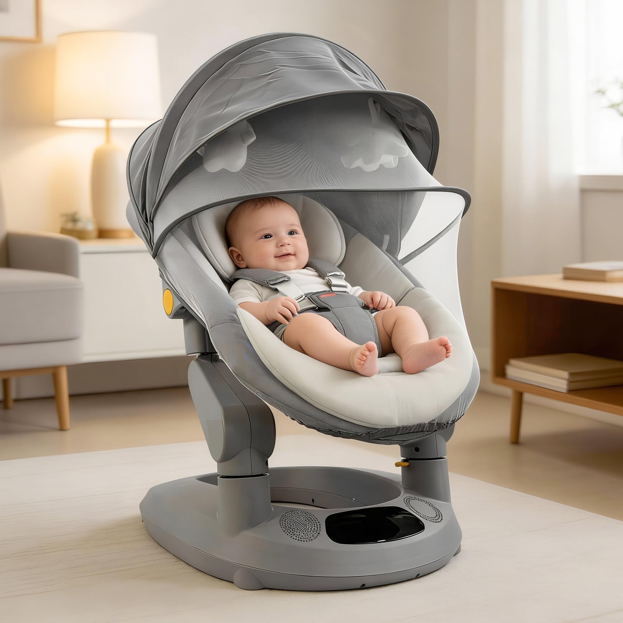 StarAndDaisy Baby Rockers for 0 to 2 Years, Baby Multi Functional Rocker/Rocking Chair for Babies Infants & Toddler with 5-Level Automatic Swing & Cradle/Bouncer with Touch Panel & Hanging Toys-image-46