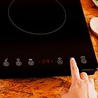 Cecotec Full Magma Slim hordozható indukciós főzőlap 2000W, 8 fokozat, üveg felület, érintőkijelző 5
