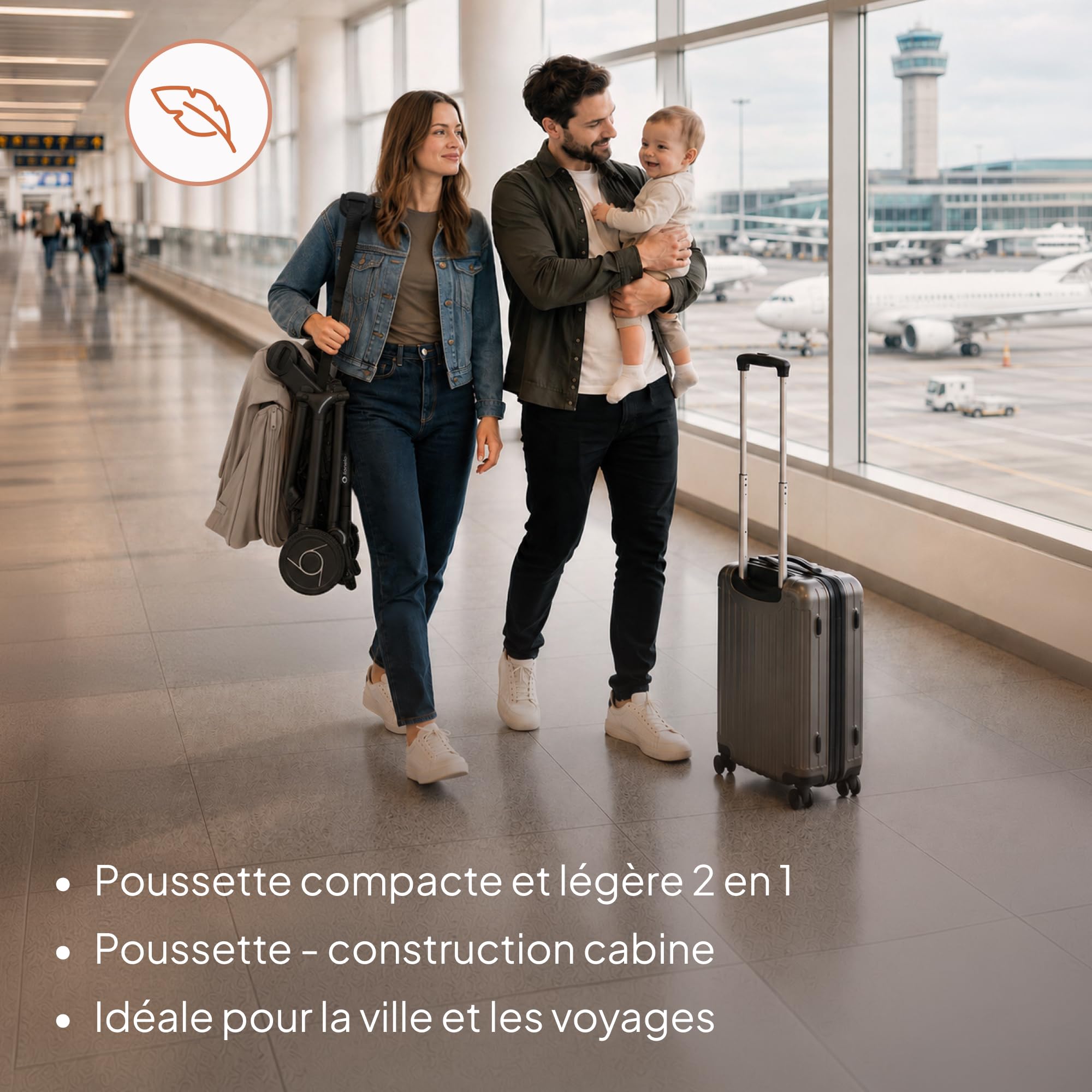 Lionelo Sia Flex Poussette 2 en 1 (0-4 ans, 0-22 kg), nacelle pliable, chaise de promenade, ultra légère, compacte urbaine, pliée à une main, UPF50+, ventilation 3D, boucle magnétique