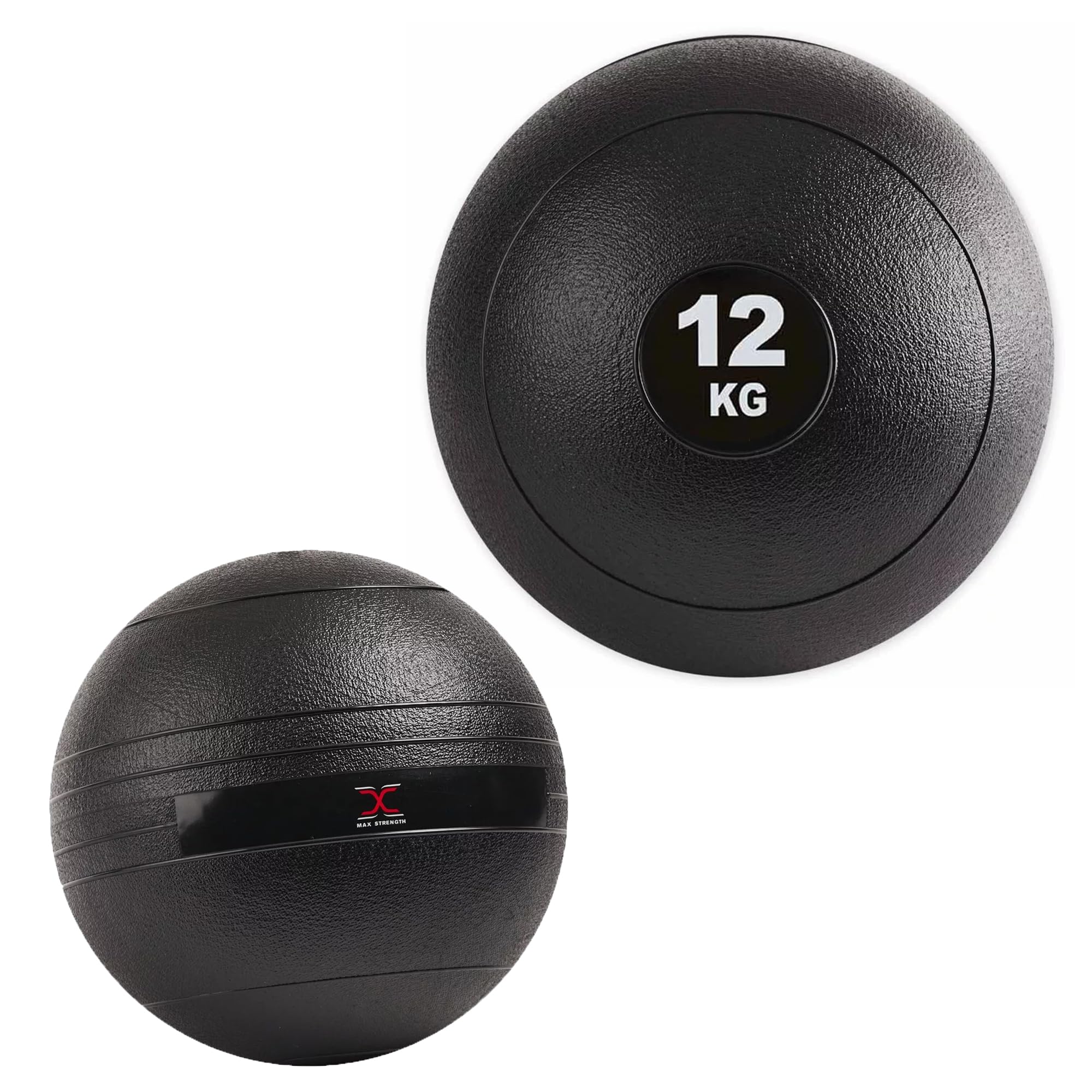 MAXSTRENGTH Max Strength Heavy Duty Slam Balls, 10kg, 12kg; No Bounce Gym Workout Balls for Fitness Exercise Training