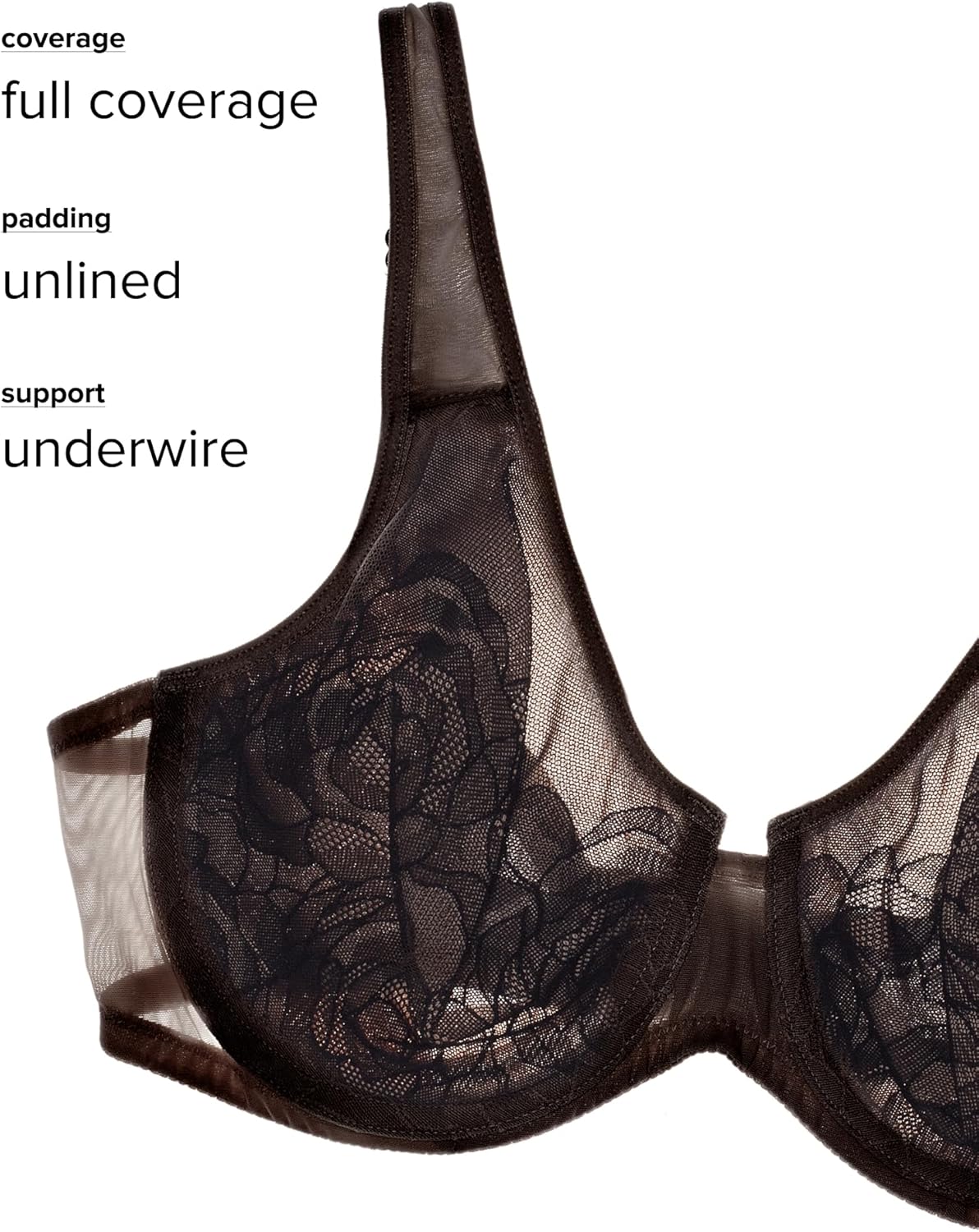 Wacoal Women's Stark Beauty Unlined Full Coverage Underwire Bra, 855225 - Image 5