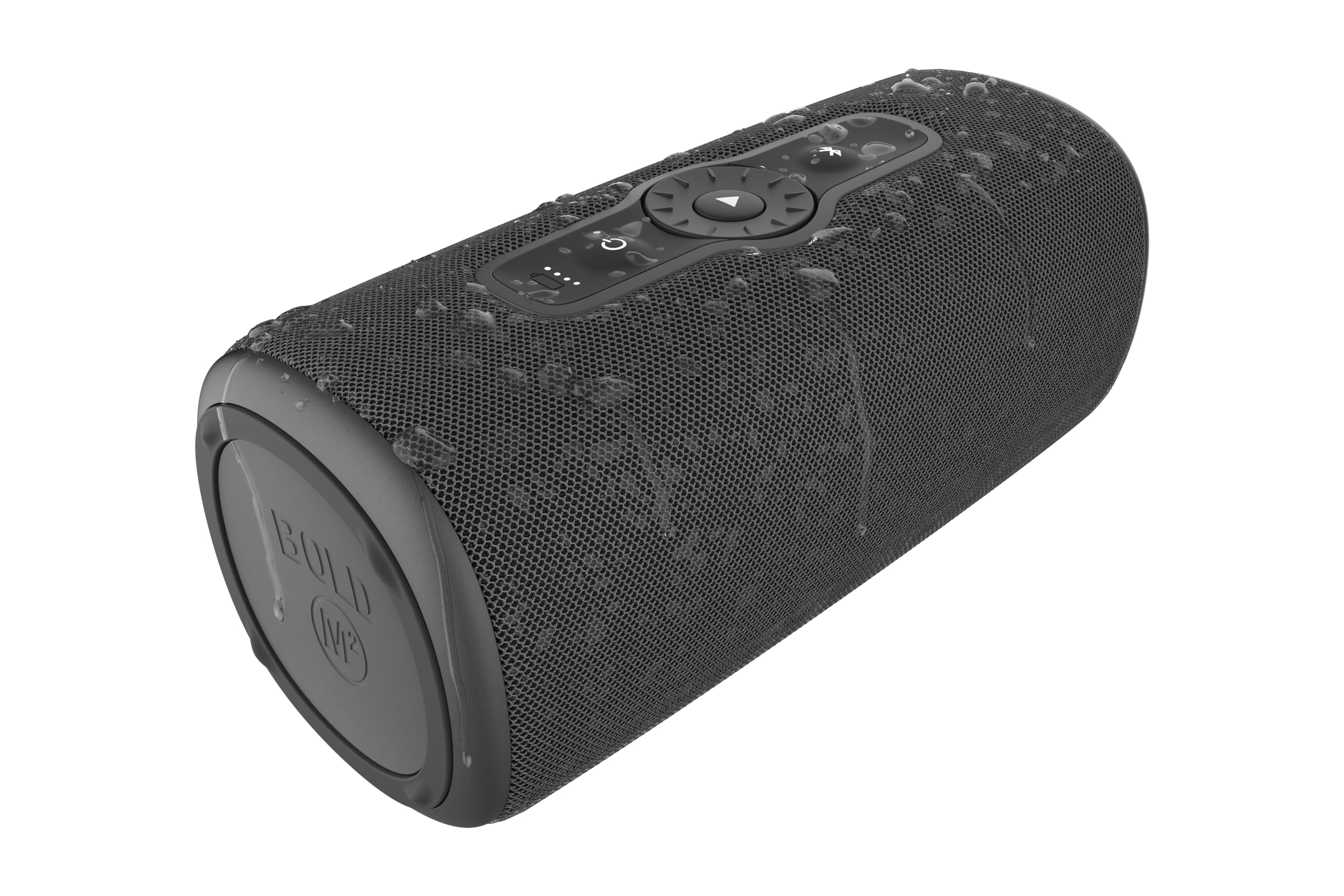 Fresh 'N Rebel Bold M2 Cassa Bluetooth Portatile Con 24 Ore Di Autonomia, Speaker Bluetooth Impermeabile (IP67), Modalità Party, Ghiera Di Controllo Del Volume, Bassi Profondi, Volume Potente (Nera)-image