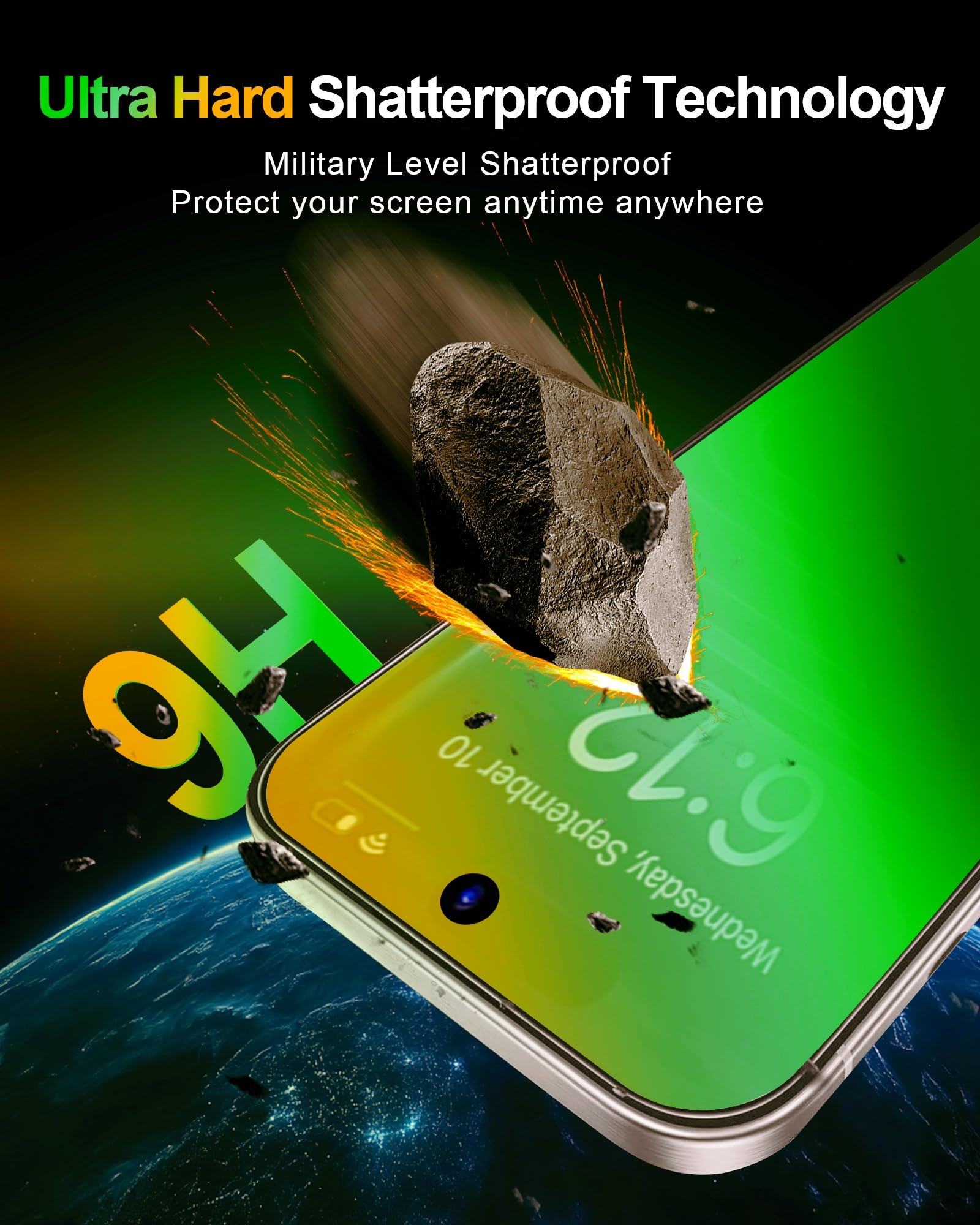 Folia ochronna na ekran do iPhone'a 17 Pro Max, ochrona prywatności, szkło hartowane, 17.5 cm, prywatna folia ochronna przeciw niebieskiemu światłu przeciw szpiegom, bez pęcherzyków powietrza
