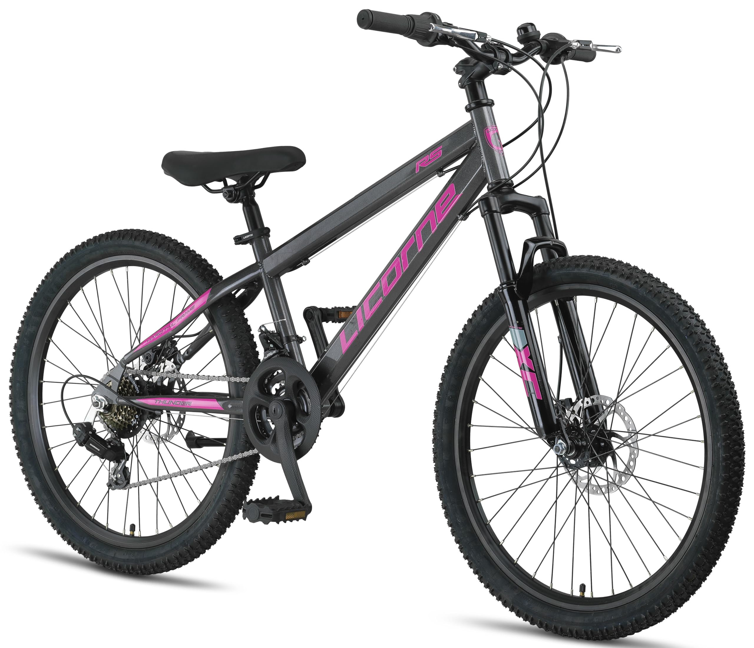 Licorne Bike Thunder Premium Mountain Bike in 20, 24, 26, 27,5 e 29 pollici, per ragazze, ragazzi, uomini e donne