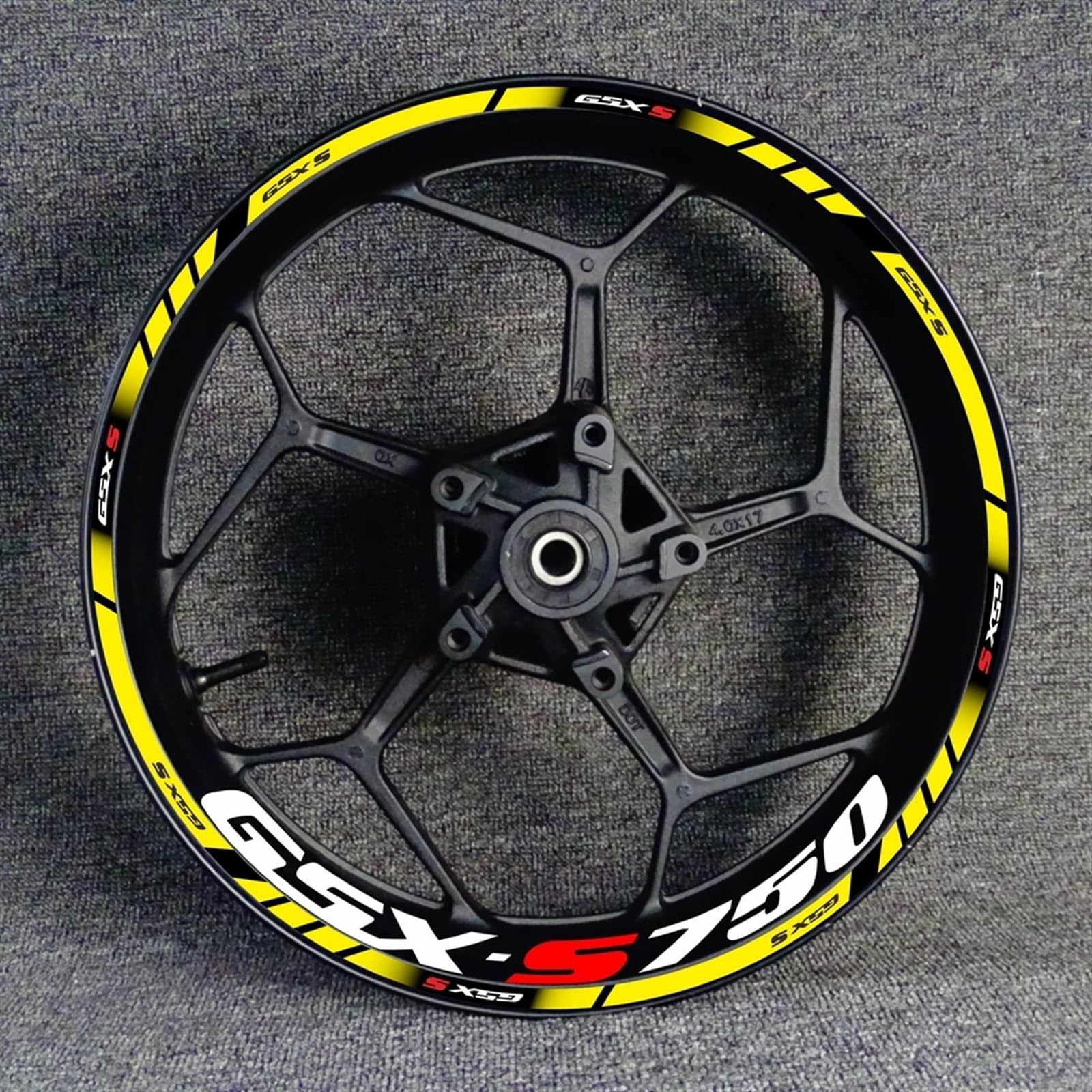 Motorcycle Wheel Rim Hub Decal Decoration Set for Suzuki GSX-S750 GSX750S GSXS750 Gsxs 750 S750 Decorative(Color17)