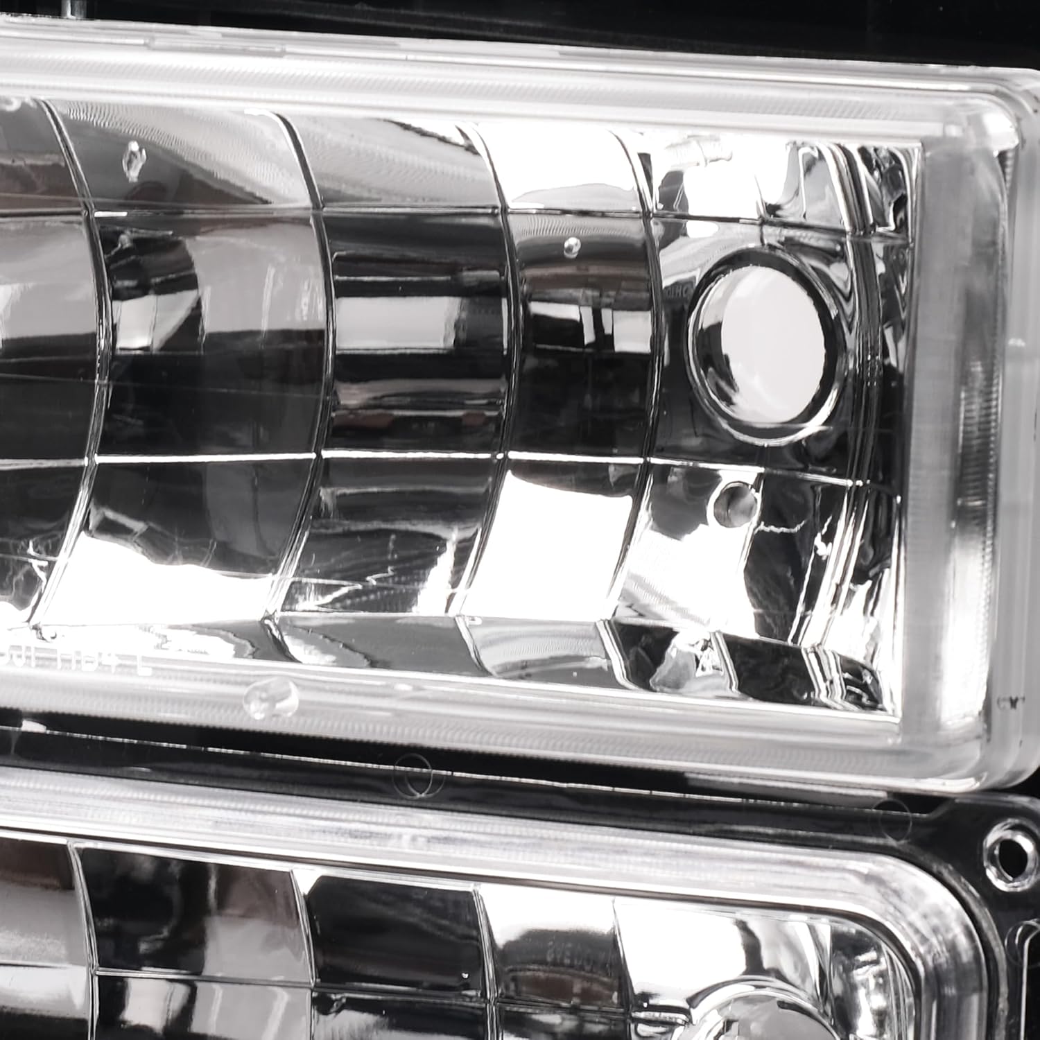 Headlight Assembly with Bumper Lights Compatible with 1994-1999 Chevy GMC C/K 1500 2500 3500 Silverado Suburban Tahoe Yukon Headlamp