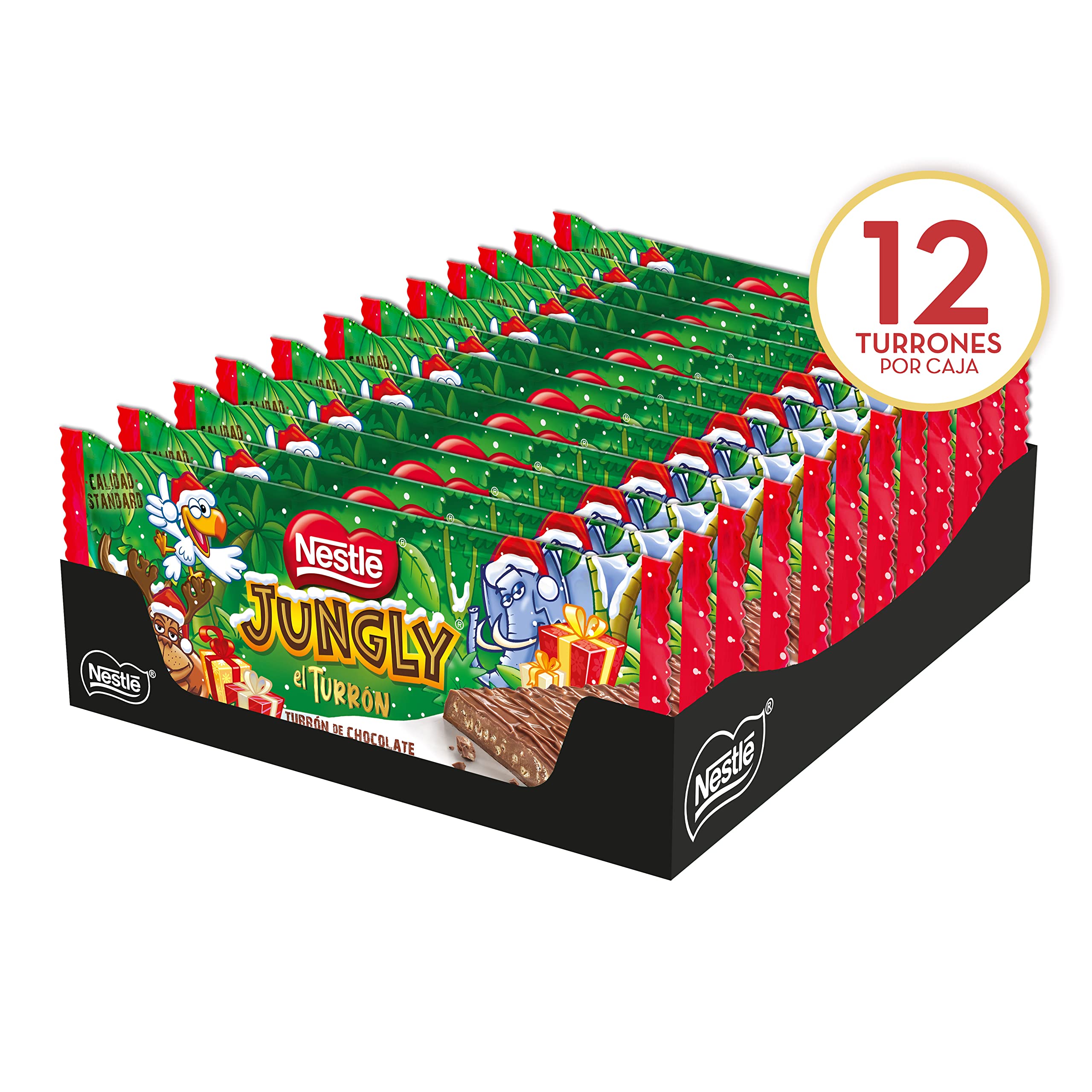 Nestlé Turrón Jungly chocolate con leche 12x232g