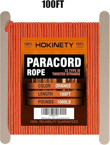 Miniatura 4 de Cuerda de paracaídas reflectante de 1000 libras  50 pies, 100 pies, 200 pies, 500 pies, 1000 pies, 0.157 in, 12 hebras para cuerdas, cuerda de