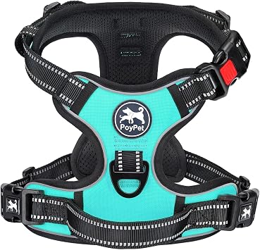 PoyPet No Pull Dog Harness, No Choke Front Clip Dog Reflective Harness, Adjustable Soft Padded Pe...