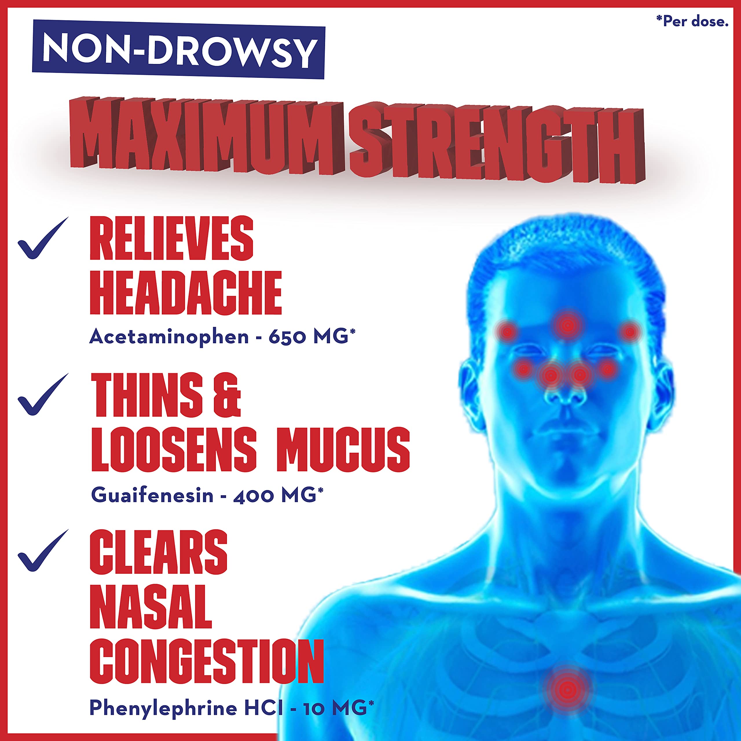 Maximum Strength Mucinex SinusMax Pressure, Pain & Cough Caplets, 20