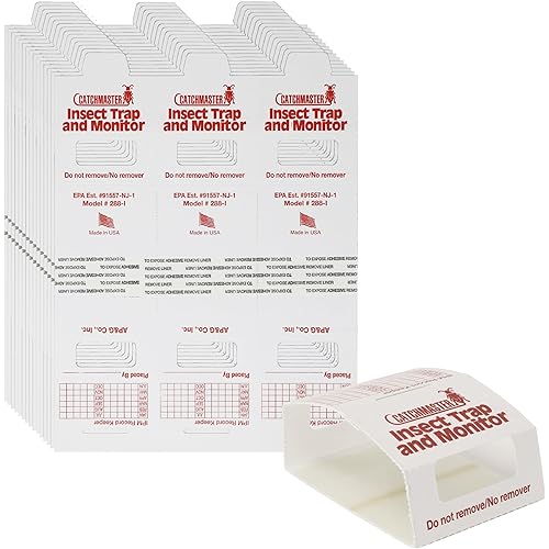 Catchmaster Spider & Insect Glue Traps 45-Pk (15 Sheets), Adhesive Cockroach Killer Glue Boards, Cricket Sticky Traps, Indoor Roach Trap for Home, Garage & Shed, Pest Control for Home