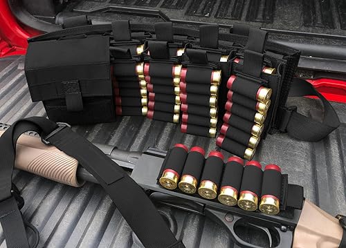 Miniatura 6 de 6 paquetes de 6 soportes redondos para carcasas de culata  Tarjetero  1220 Ga lateral para cartucho de escopeta de rifle  con gancho y bucle Molle