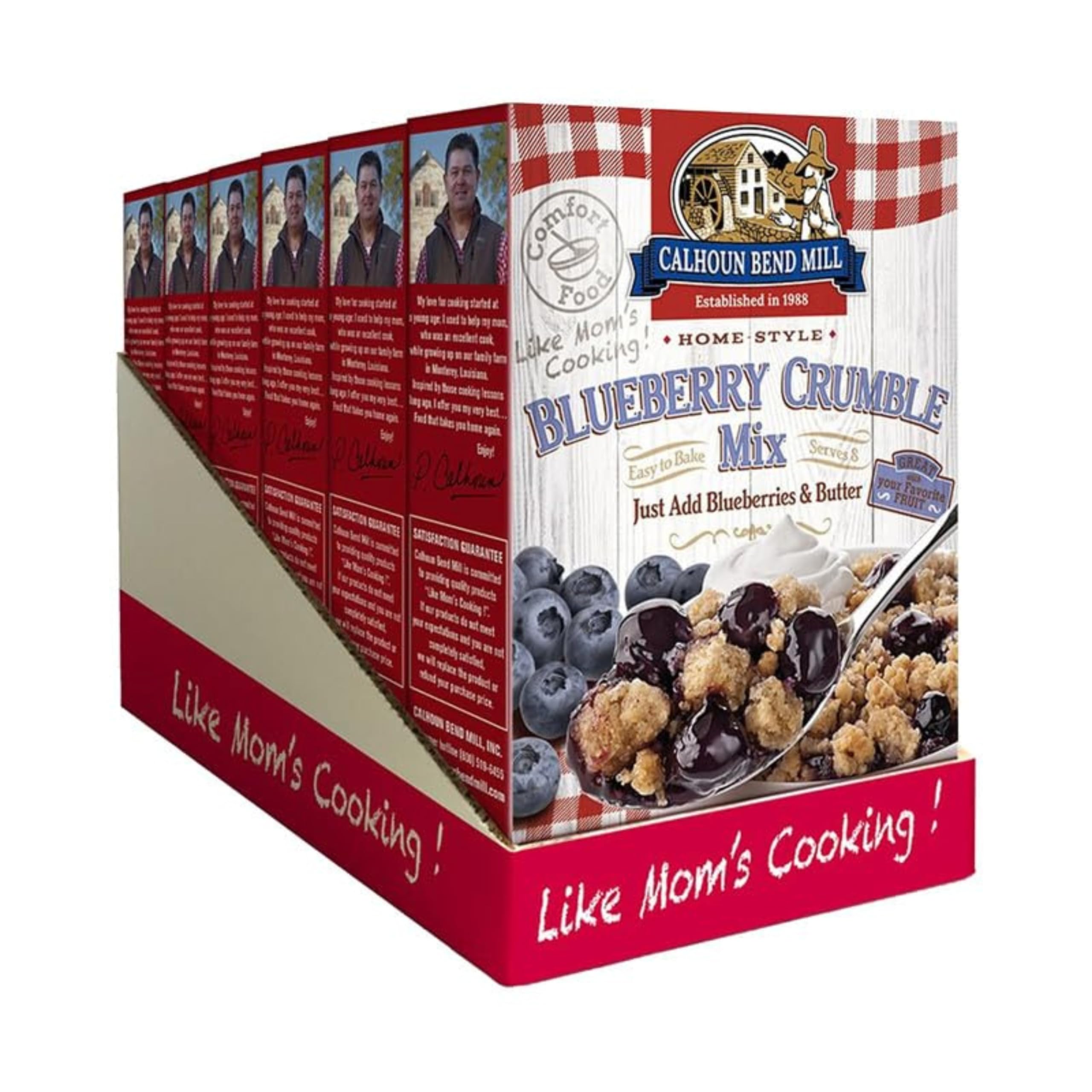 Calhoun Bend Mill Blueberry Crumble Mix | Delicious Easy to Make Crumble Dessert | Perfect for Blueberries or Your Favorite Fruits | Classic Dessert | Ideal for Baking Enthusiasts - 8 Oz (Pack of 6)