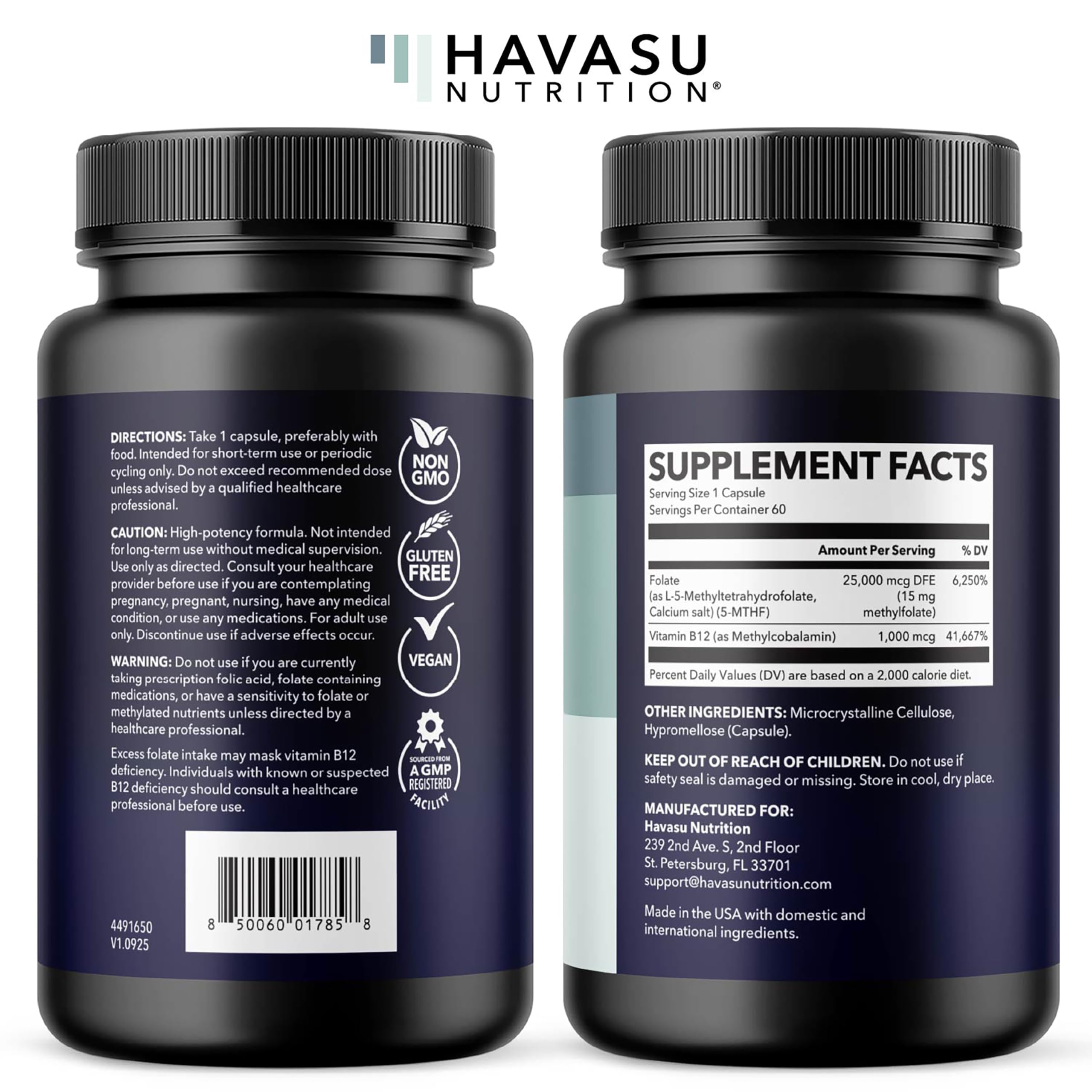L-MethylFolate 15 Mg Plus Methyl B12, High Strength 5 MTHF, 60 Servings — Amazon image 9