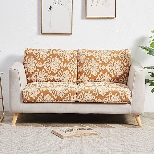 Miniatura 6 de Fundas de cojín para sofá, fundas elásticas de cojín de sofá de jacquard de damasco, funda de cojín para sofá, protector de muebles, champán, 2
