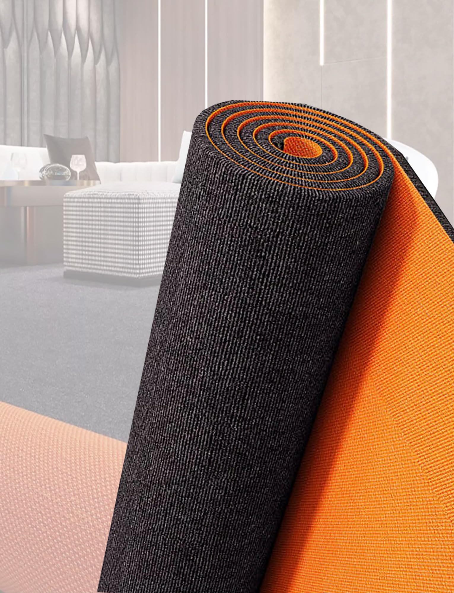 Tapis antidérapant commercial, tapis d'intérieur épais pour entreprise, couverture complète de grande surface, tapis de bureau personnalisable