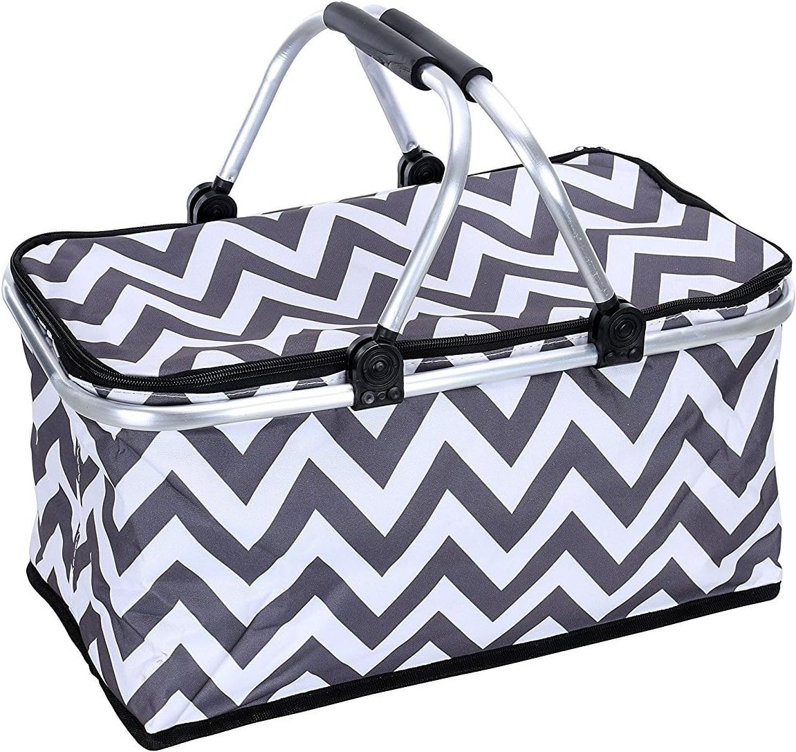 Sprucebay Insulated Picnic Basket Strong Aluminum Frame