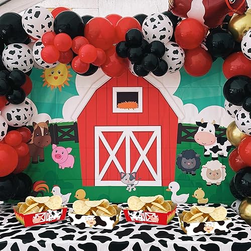 Miniatura 2 de 24 piezas de suministros de fiesta de aperitivos de animales de granja, bandejas de comida de granja para fiesta de cumpleaños de granero,