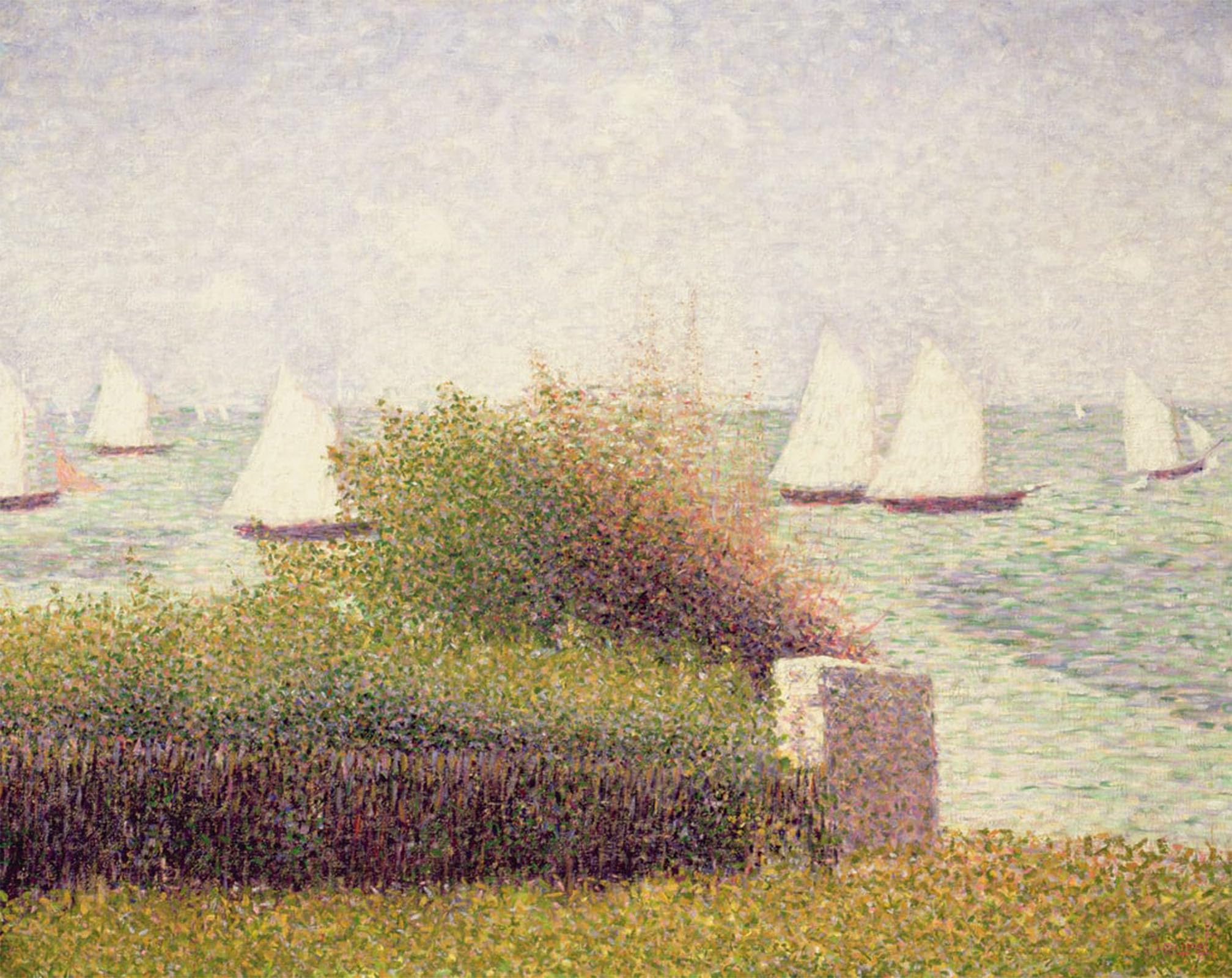 POSTERIIk Famous Animal Posters Vintage Picture the Grandcamp Rade by Georges Seurat Modern Wall Decor for Home Decor 60x90cm