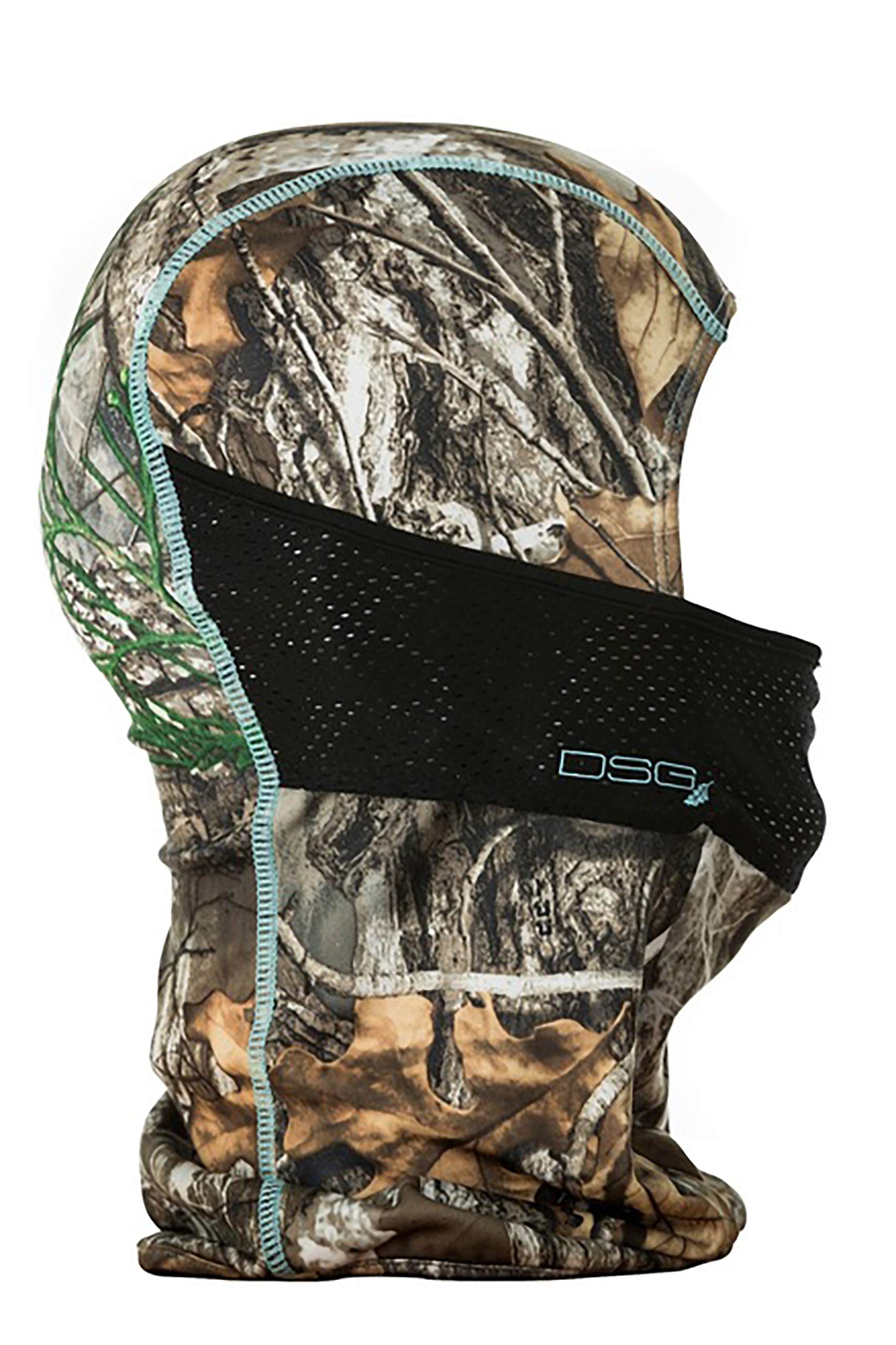DSG Outerwear Women's D-Tech Hinged Facemask, Realtree Edge Camo Aqua, One Size