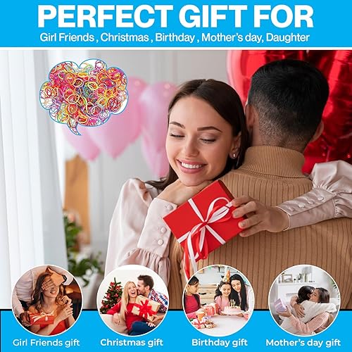 Miniatura 5 de OIG Brands 1500 soportes pequeños para coletas pequeñas para ligas de pelo de bebé, bandas elásticas para el cabello sin daños  Pequeños elásticos