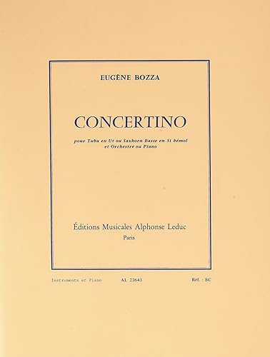 EUGENE BOZZA: CONCERTINO (TUBO/SAXHORN AND PIANO)