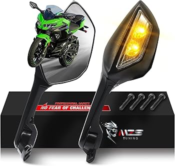 鏡台 Amazon.com: MZS Motorcycle Mirrors With Turn Signals, Racing