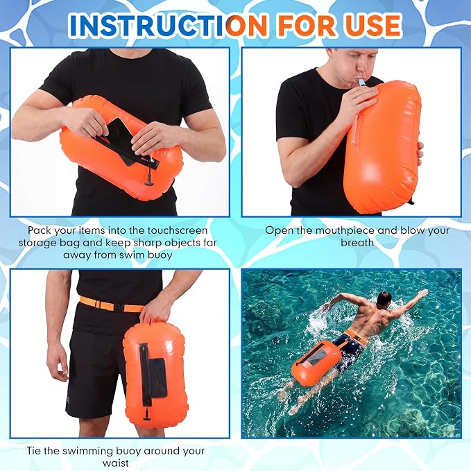 3 Pack Boya de Natación para Agua Abierta con Bolsa Estanca miniatura 4