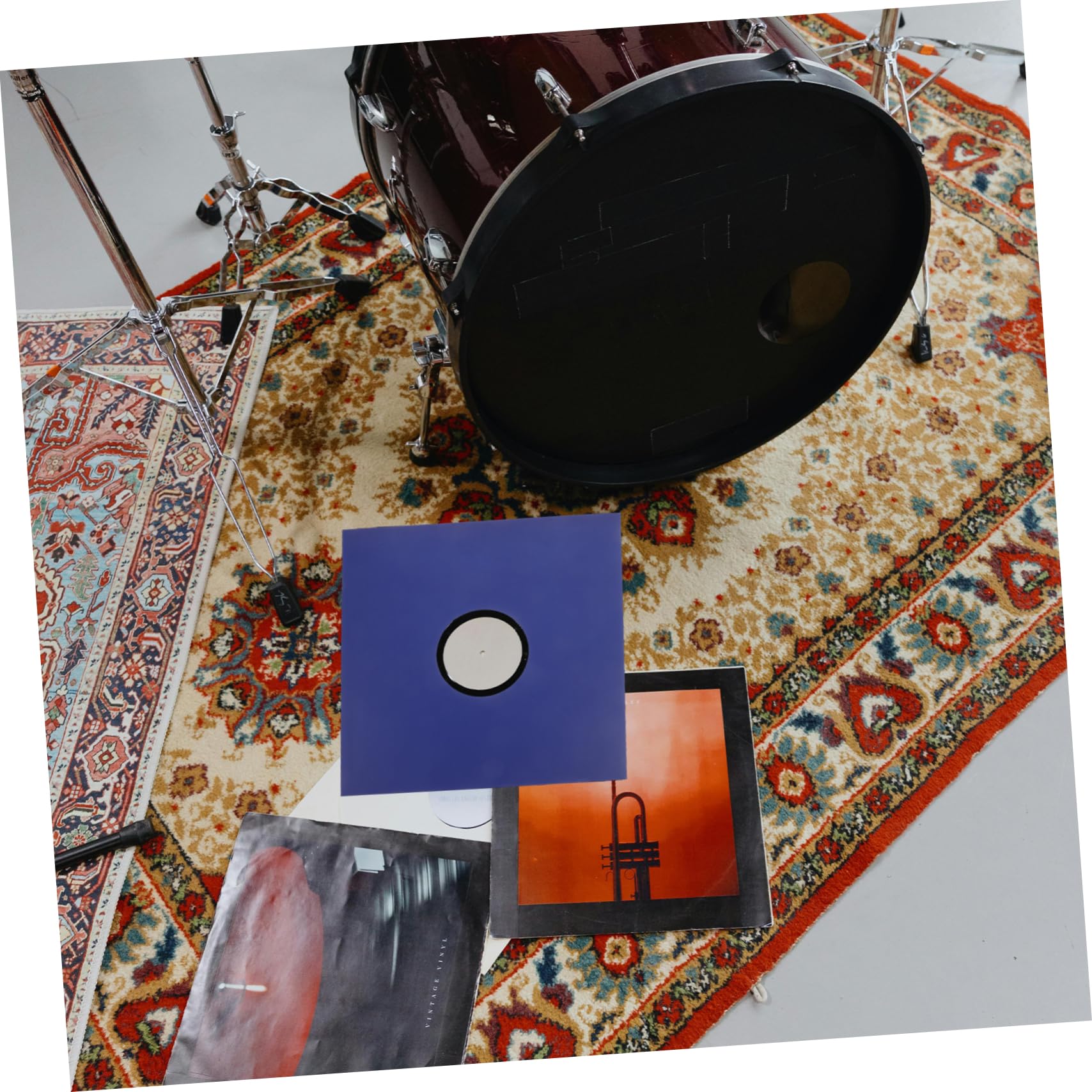 TOYANDONA Vinyl Schallplattenhülle 10 Stück Blau aus Kraftpapier | Schutzhüllen für Schallplatten, Reißfest Verarbeitet, Schützt Daten vor Beschädigung