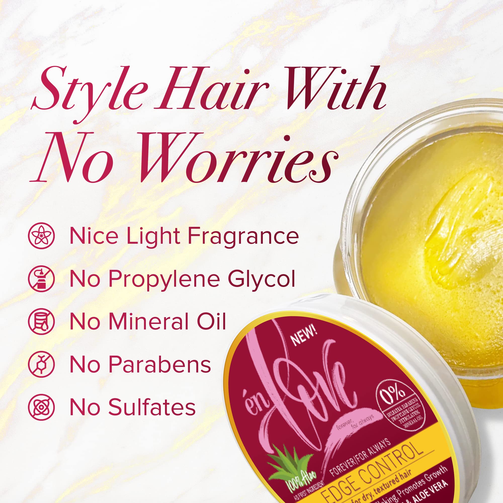 Amazon.com : én Love Forever for Always Edge Control Hair Gel with