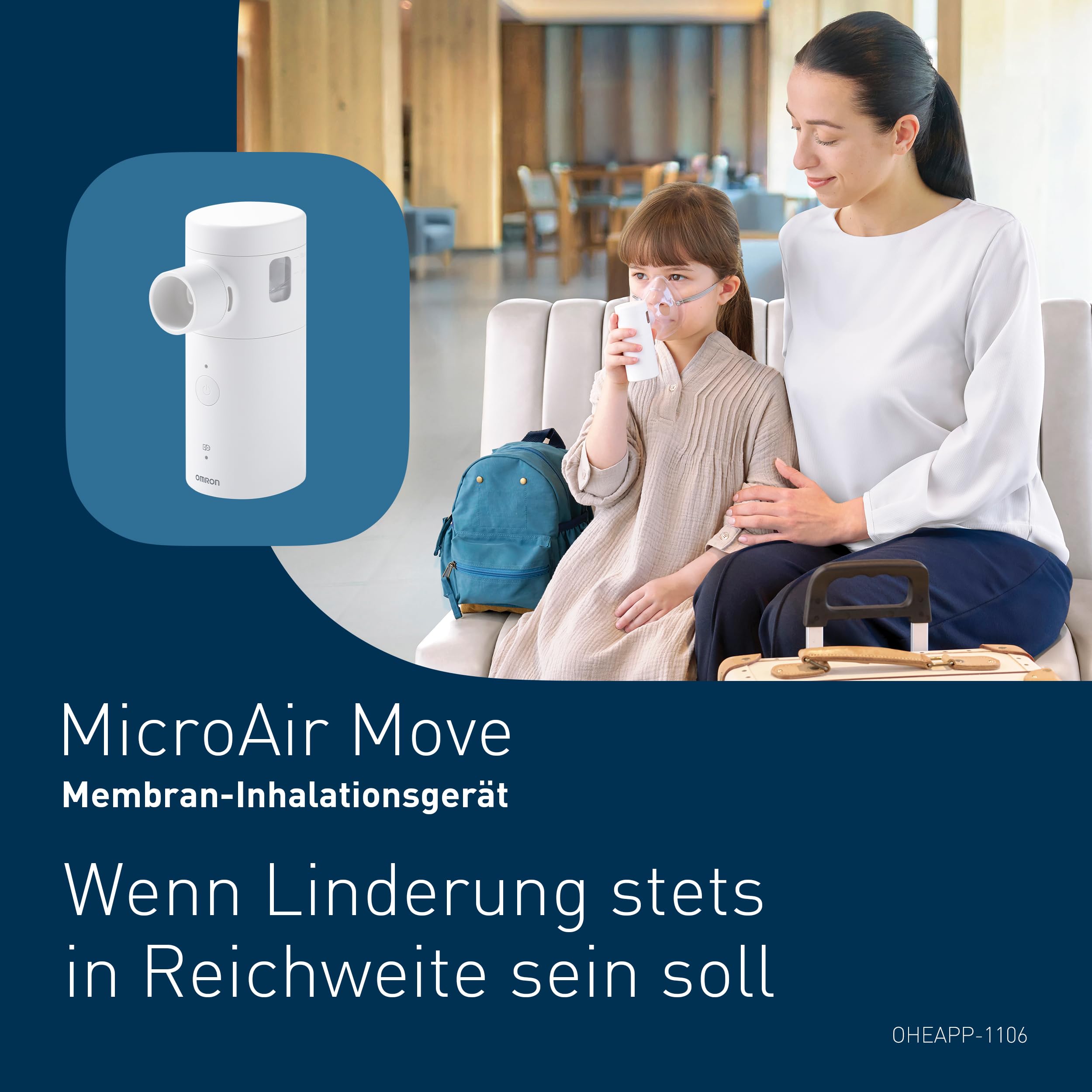 Leiser Inhalator mit 2 Maskengrößen & Mundstück, Husten & Erkältung, USB-C aufladbar | Inhalator mit 2 Maskengrößen und Mundstück, Linderung von Husten und Erkältung, wiederaufladbar per Micro-USB