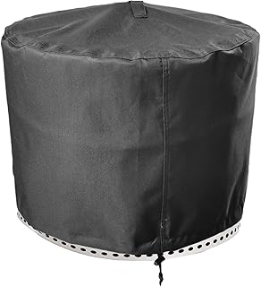 YOWDUTY Round Fire Pit Cover For Solo Stove Yukon 27 Inch, Waterproof Heavy Duty 600D Material Fire Pit Cover For 27" Solo Stove Yukon Series Firepit, (Round 28"D x 18"H)