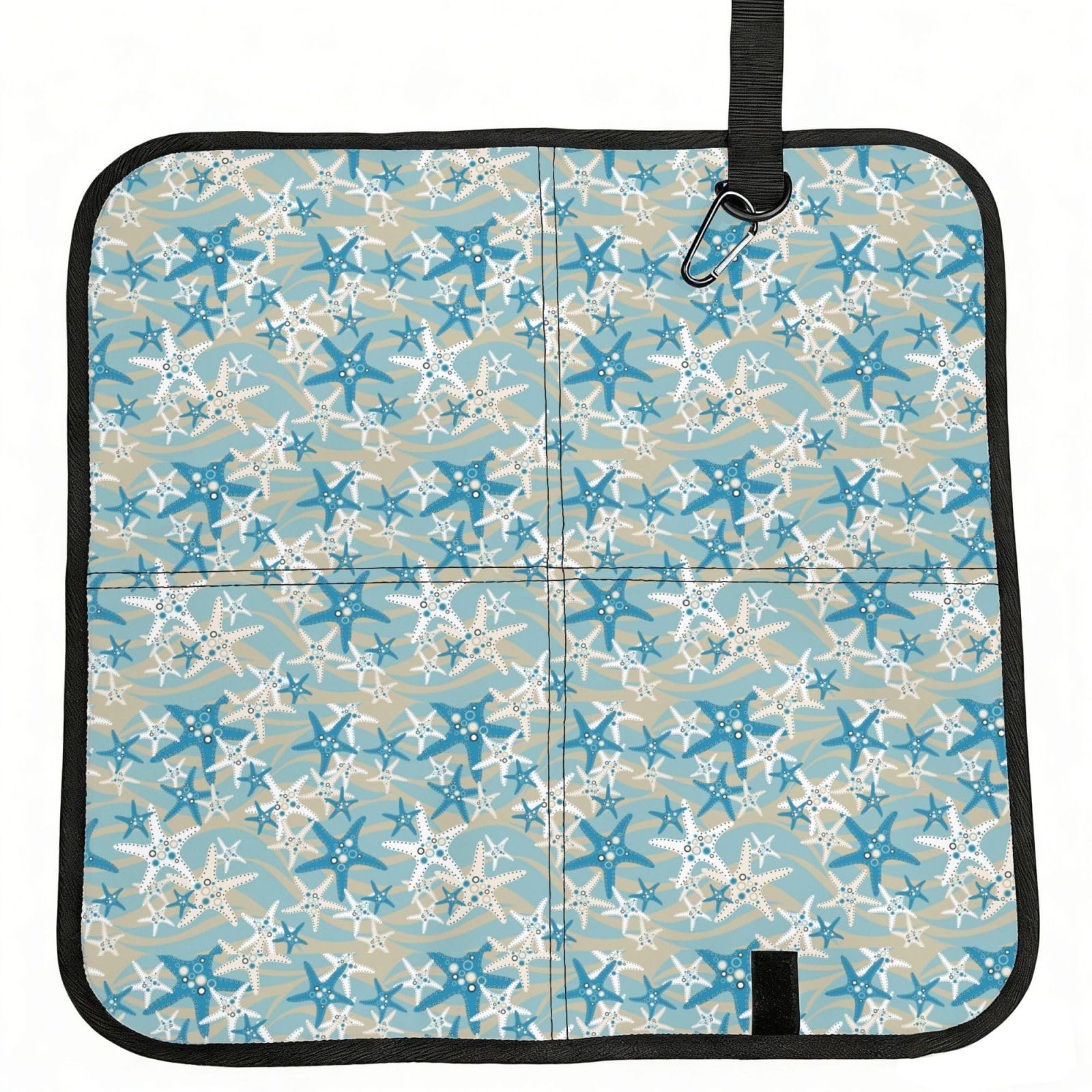 ERCgad Beautiful Starfish Print Foldable Seat Cushion Portable Chair Pad Lightweight Travel Outdoor Office Home