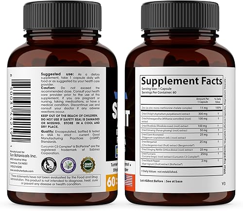 Miniatura 6 de SANDHUHERBALS Shilajit Cápsulas para hombres y mujeres  Mezcla pura del Himalaya con Ashwagandha  Suplemento energético y de alta potencia