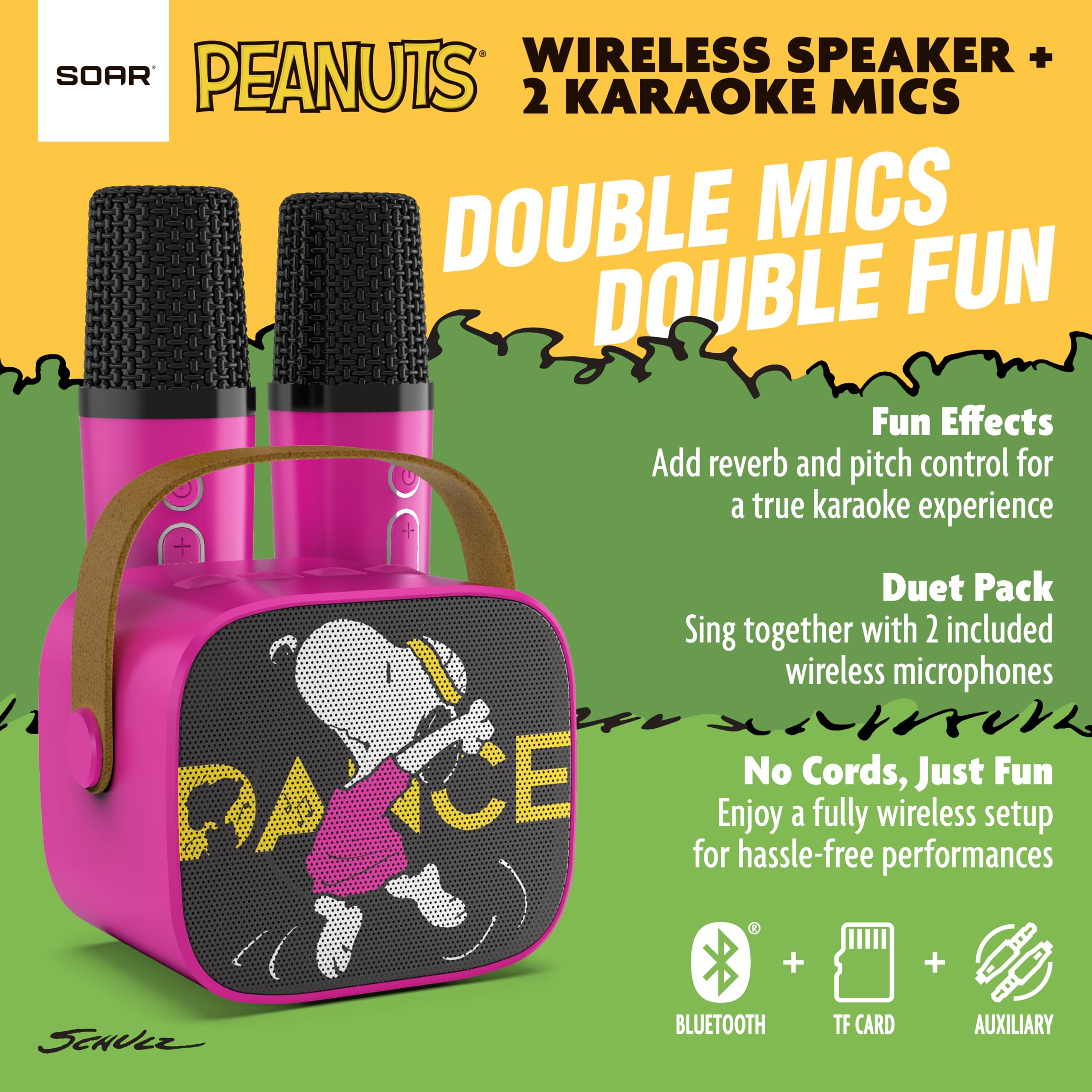 Amazon.com: SOAR Peanuts Wireless Speaker and (2) Karaoke