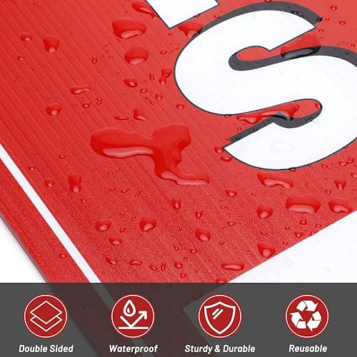 Miniatura 3 de Letreros de venta de patio, letreros de venta de patio de 17 x 13 pulgadas con estacas, 3 letreros de venta de patio de doble cara con flecha