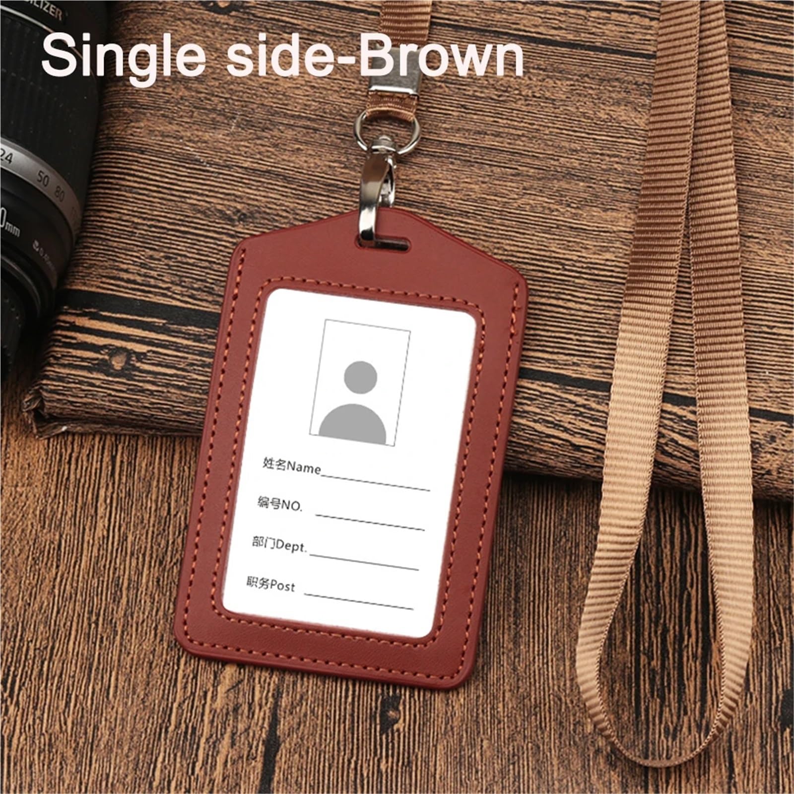 Lot de 10 porte-badges avec cordon tour de cou pour étudiants, cartes bancaires (rose rouge)
