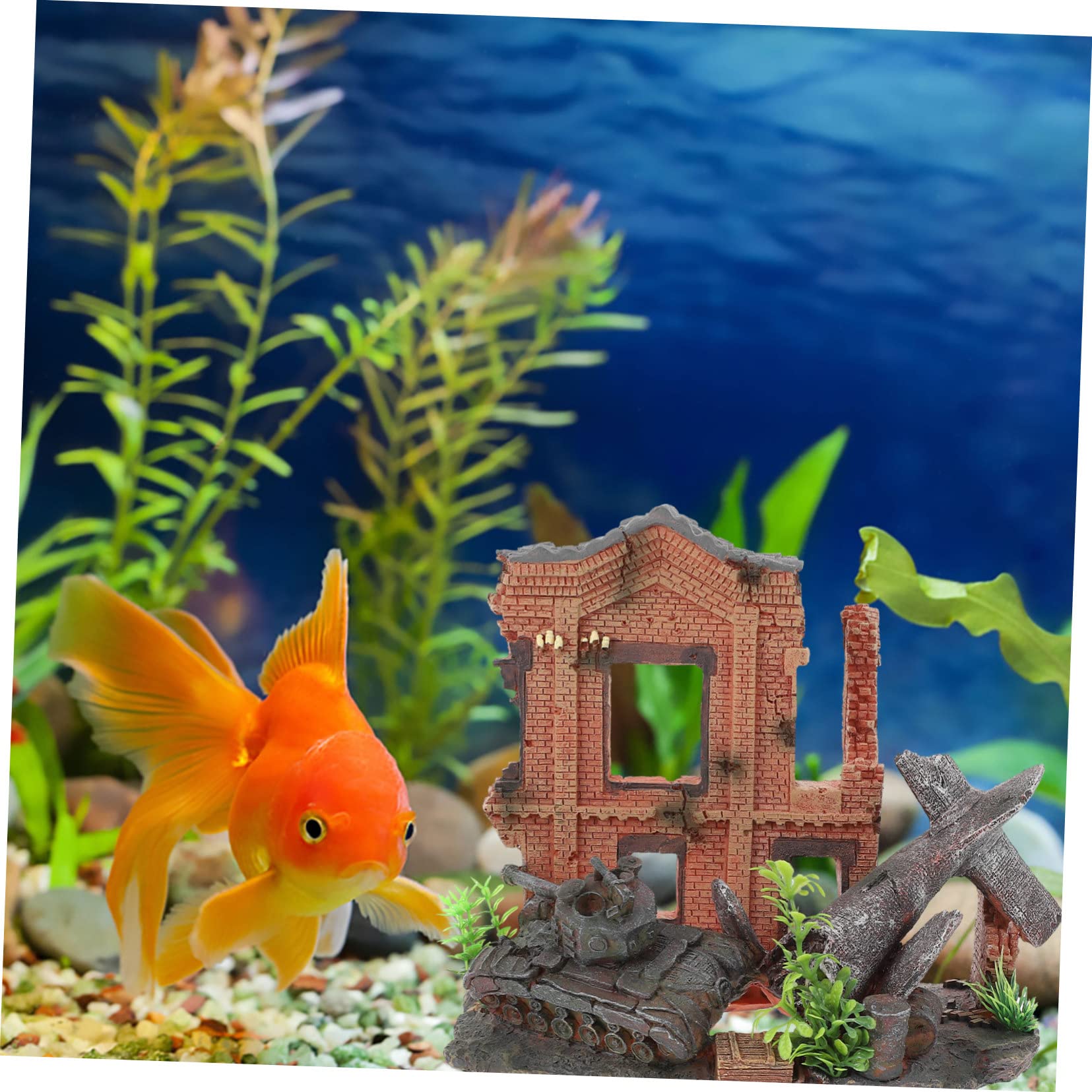Toddmomy 1pièce Décoration Aquarium Résine Ornement pour Poisson Accessoire De Paysagisme pour Aquarium Décor Naturel Et Vivant pour Amateurs De Poissons