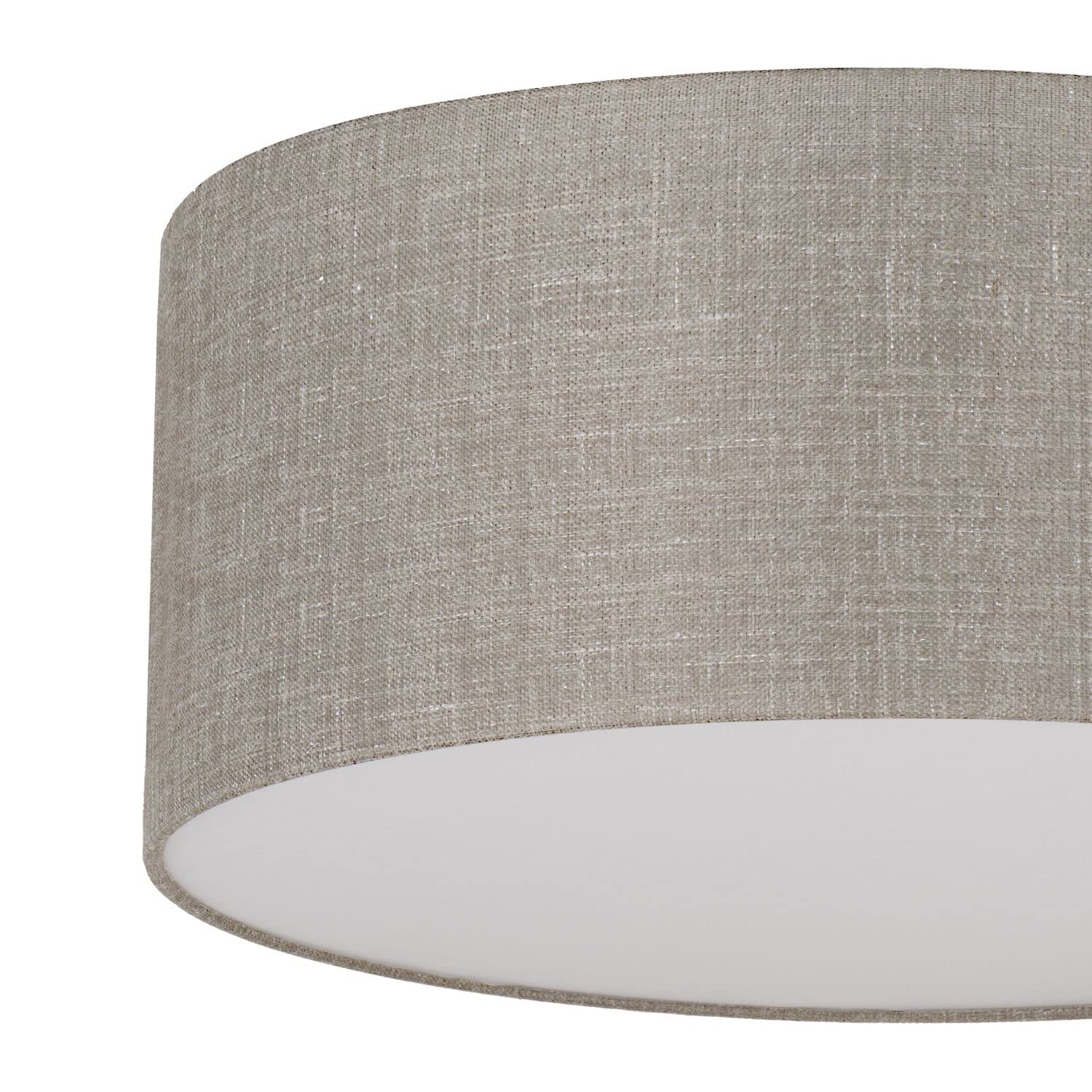 Licht-Erlebnisse Deckenleuchte rund Stoff Schirm Ø 45 cm blendarm flach 4x E27 Deckenlampe Wohnzimmer Schlafzimmer