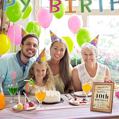 Miniatura 5 de Tarjeta de cumpleaños número 40, regalos de cumpleaños número 40 para mujeres y hombres, decoraciones de 40 cumpleaños para mujeres y hombres, allá