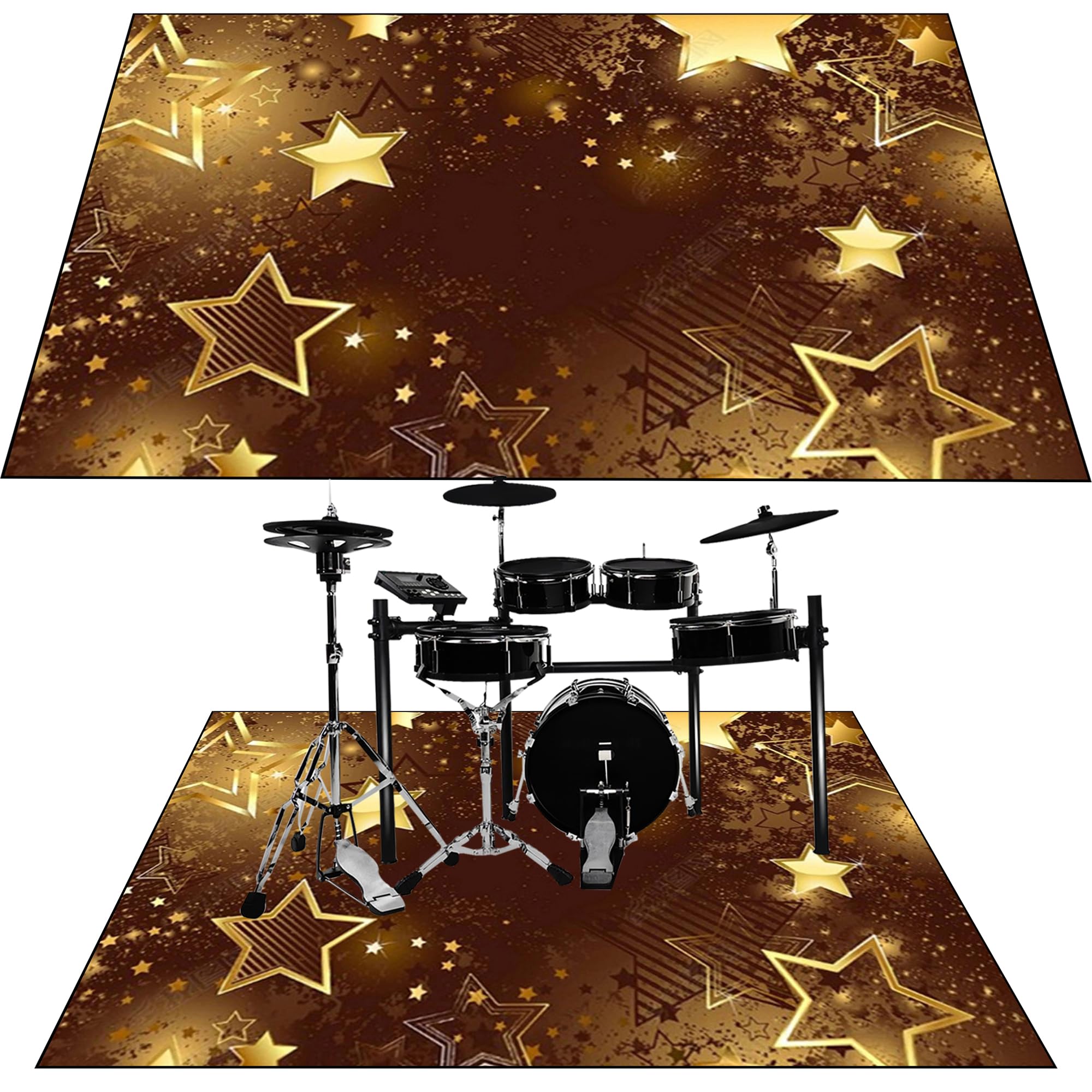 Tappeto per Batteria Acustica, Tappeto Insonorizzato, Tappetino Batteria, Drum Carpet Rugs, Elettronico Drum Tappeto, Tappeti Antiscivolo per Batteria, Professionale Tappeto per Tamburi 230 x 180 cm