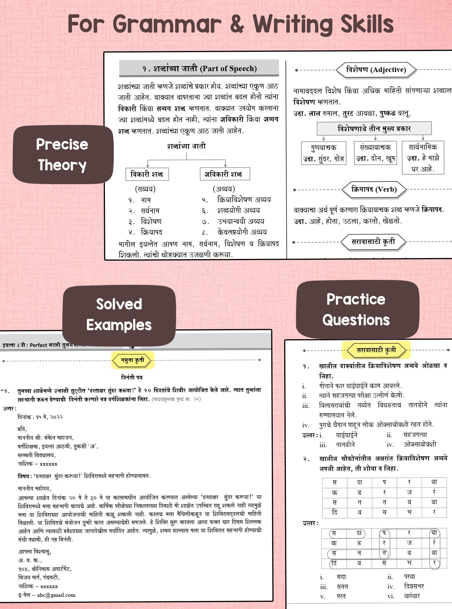 Std 8 Marathi Sulabhbharati Notes Book | English Medium Maharashtra Board | Includes Glossary, Summary, Paraphrases, Grammar, Writing Skills 4
